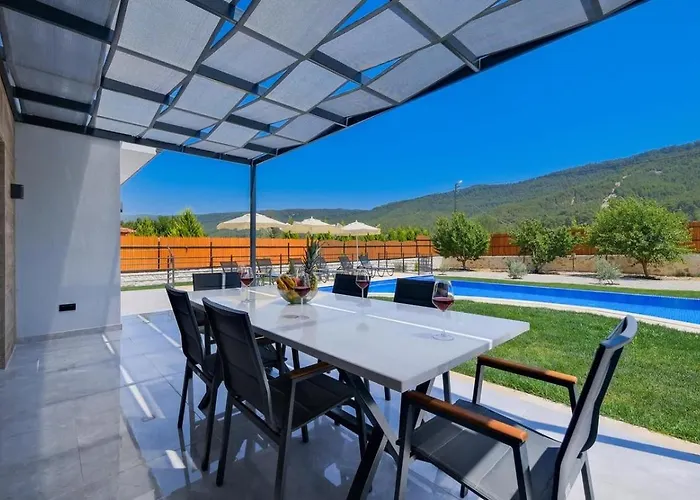 Saribelen 3 Bedroom Secluded With Private Pool Hot Tub Villa Kalkan