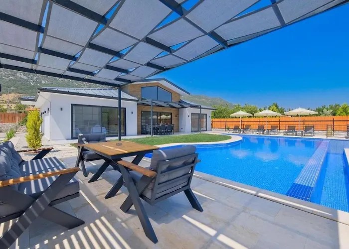 Villa Saribelen 3 Bedroom Secluded With Private Pool Hot Tub Kalkan